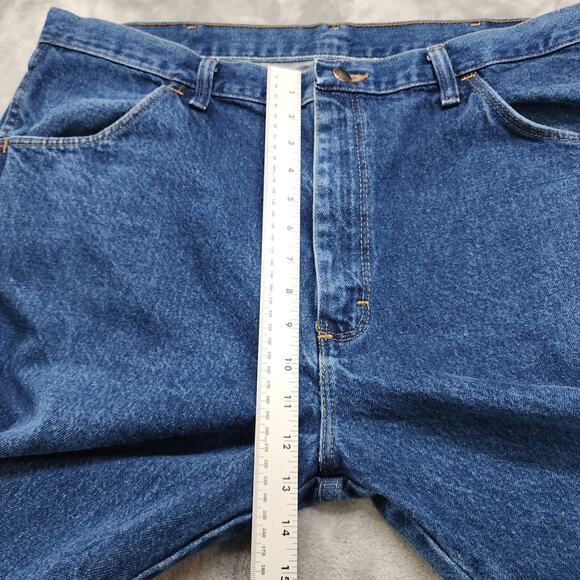 Rustler Jeans Mens 40X32 Blue Regular Fit Straight Leg Heavy Weight 87621PW - Picture 6 of 9